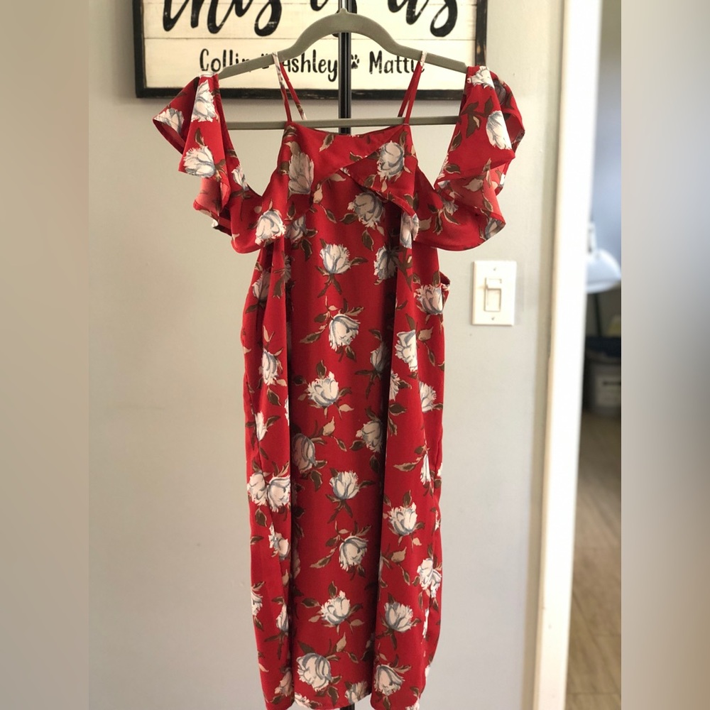 Off the shoulder dress with straps